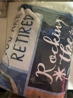 Retirement Throw Blanket 60” x 50”